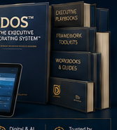 DOS publishing ecosystem of executive books, playbooks, toolkits and digital resources.