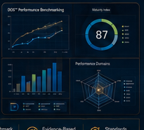 DOS research and benchmarking dashboard illustrating evidence-based validation.